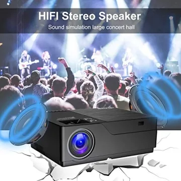 JIMTAB M18 Projector - Bright Clear 1080P Performance