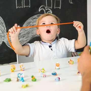 Stretchy String Fidget- Stock Stuffer Sensory Toys -Stretches from 10 in. to 8 Feet- (BPA/Phthalate/Latex-Free) Anxiety, Stress Relief for Kids with Special Needs, ADHD, 6 Pack