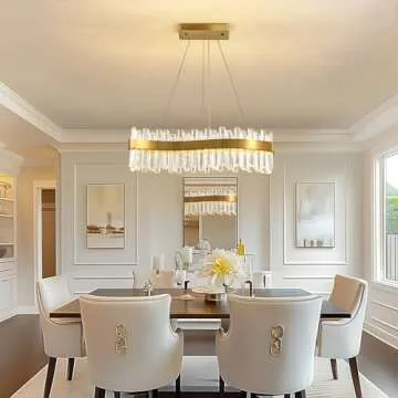 Siljoy LED Crystal Chandelier - Adjustable & Modern Design