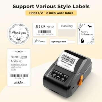 SUPVAN T50M Pro Bluetooth Label Maker Machine with Tape, Wide Waterproof Label, Versatile App with 4...