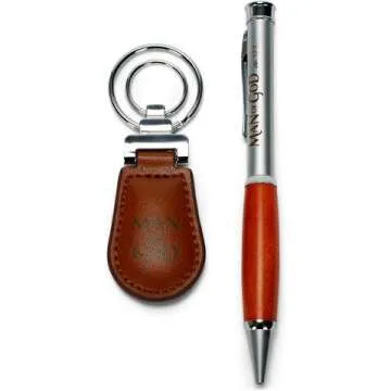 Man of God Woodgrain Pen & Keychain Gift Set