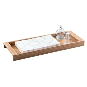 iDesign Formbu Wood Organizer Tray for Bathroom Essentials