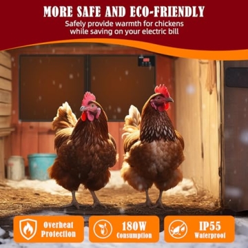 Winter Chicken Coop Heater with Remote Control and Timer