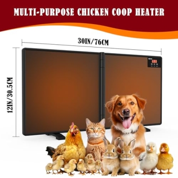 Winter Chicken Coop Heater with Remote Control and Timer