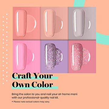 Beetles Nude Pink Gel Nail Polish Kit with UV Lamp