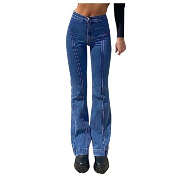 MASZONE Y2K Fashion Jeans - Stylish Patchwork Denim Pants