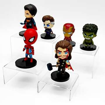 8Pcs Acrylic Display Risers - Perfect for Events & Displays