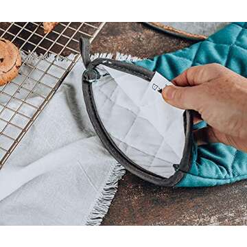 Ukonic The Nightmare Before Christmas Jack and Sally Oven Mitt | Official Disney Kitchen Accessories and Household Items, Housewarming Gift | Thick Heat Resistant Gloves for Cooking and Baking