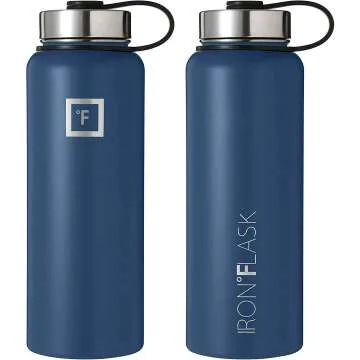 IRON °FLASK 40 Oz Sports Water Bottle with 3 Lids