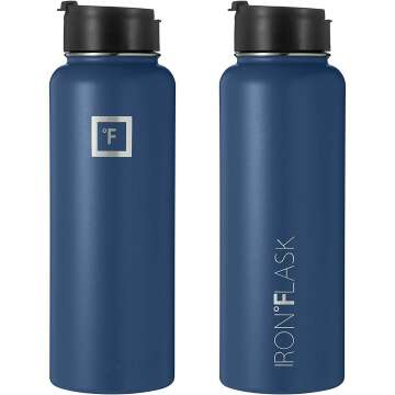 IRON °FLASK 40 Oz Sports Water Bottle with 3 Lids