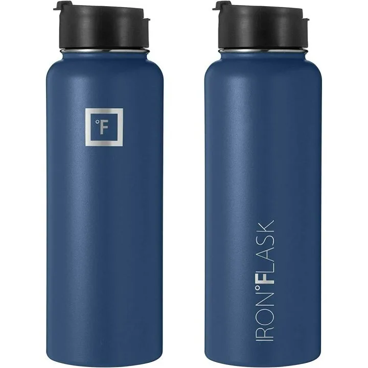 IRON °FLASK 40 Oz Sports Water Bottle with 3 Lids