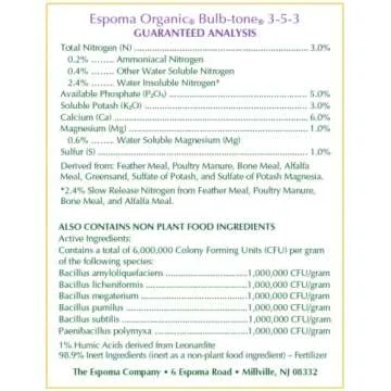 Espoma Organic Bulb-Tone 3-5-3 Natural & Organic Fertilizer and Plant Food for All Spring and Fall Bulbs. 18 lb. Bag. Use for Planting & Feeding to Promote Vibrant Blooms