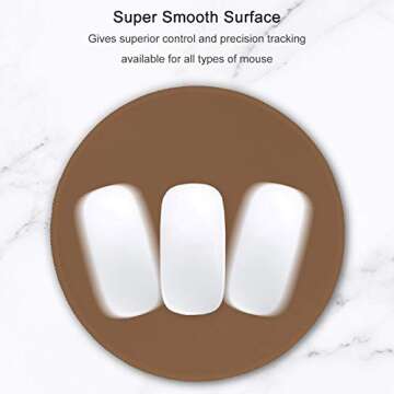 Hsurbtra 8.7" Round Mouse Pad - Waterproof & Anti-Slip