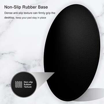 Hsurbtra 8.7" Round Mouse Pad - Waterproof & Anti-Slip