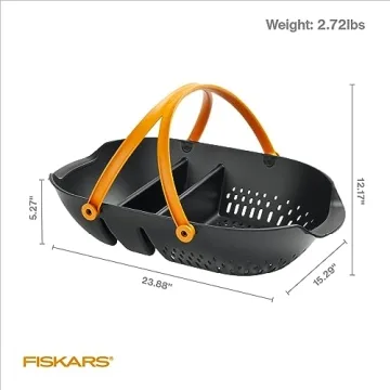 Fiskars Harvest Basket with Ergonomic Handles and Colander