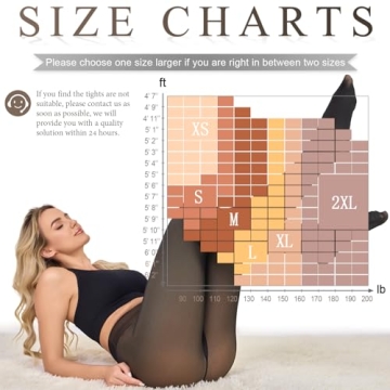 KBVOT Fleece Lined Tights Women Sheer Fake Translucent Winter Thermal Pantyhose Opaque Warm Thick High Waist Leggings(XS-2XL)