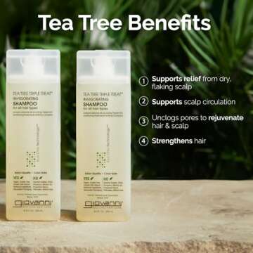 GIOVANNI Tea Tree Shampoo - Invigorating & Color Safe