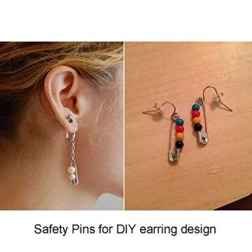 KISSITTY 220-Count Safety Pins Set for Crafts and Sewing