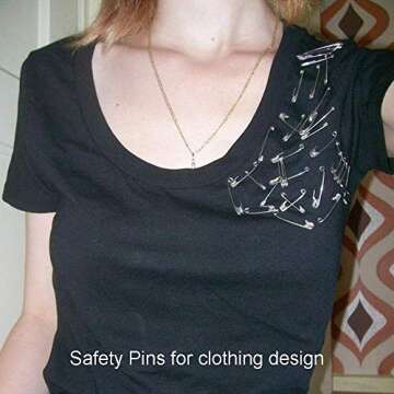KISSITTY 220-Count Safety Pins Set for Crafts and Sewing