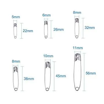 KISSITTY 220-Count Safety Pins Set for Crafts and Sewing