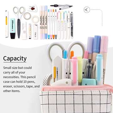 EASTHILL Big Capacity Pencil Pen Case Pouch Box Organizer Large Storage for Bullet Journal