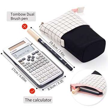 EASTHILL Big Capacity Pencil Pen Case Pouch Box Organizer Large Storage for Bullet Journal