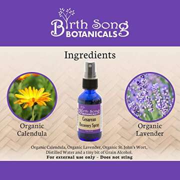 Organic Cesarean Recovery Spray for New Moms - 2oz