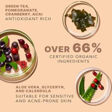 Face Wash - USA Made with Natural & Organic Ingredients, Facial Cleanser for Acne Prone, Combination & Oily Skin, Non Toxic Face Wash for Sensitive Skin, Gentle Cleanser for Women & Men (4 Fl Oz)