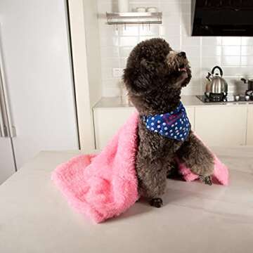 MACEVIA Fluffy Fleece Dog Blankets,Warm Soft Fuzzy Pets Blanket for Puppy,Small,Medium,Large Dogs and Cats,Plush Pet Throws for Bed,Couch,Sofa,Travel(24x29 Inch, Pink)