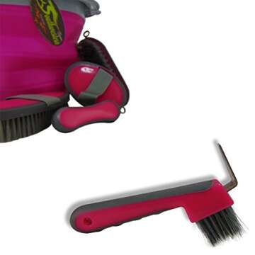 Collapsible Grooming Kit with Bucket and Tools for Horses
