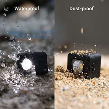 SmallRig RM01 Mini LED Video Light (3 Pack), Watreproof Portable Lighting Kit with 8 Color Filters, ...