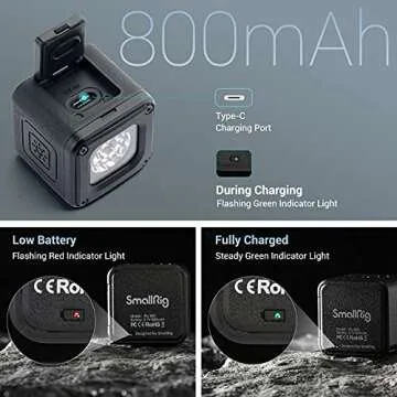 SmallRig RM01 Mini LED Video Light (3 Pack), Watreproof Portable Lighting Kit with 8 Color Filters, Dimmable Fill Photography Light 5600K CRI95 for Smartphone, Action and DSLR Camera