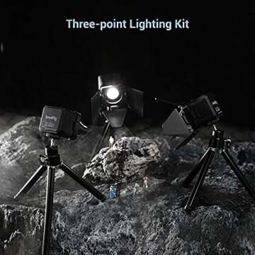 SmallRig RM01 Mini LED Video Light (3 Pack), Watreproof Portable Lighting Kit with 8 Color Filters, Dimmable Fill Photography Light 5600K CRI95 for Smartphone, Action and DSLR Camera