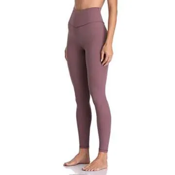 Colorfulkoala Women's Buttery Soft High Waisted Yoga Pants Full-Length Leggings (M, Dusty Red)