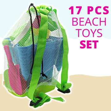 4E's Novelty Beach Toys Set for Kids (17 Pcs)
