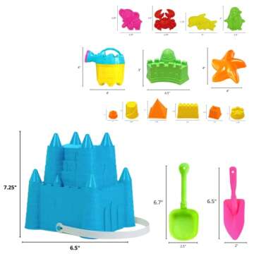 4E's Novelty Beach Toys Set for Kids (17 Pcs)