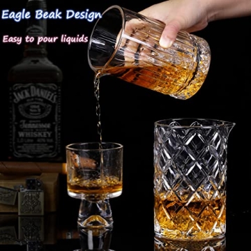 Gusnilo 24 Oz Cocktail Mixing Glass Set - Elegant & Durable