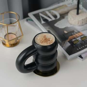 Memoria Collection Cloud Mug - Microwave Safe, Perfect For Coffee and Minimalist Design Lovers - Cer...