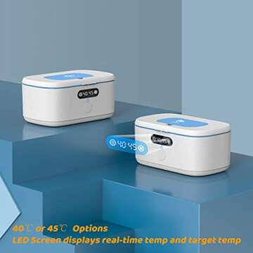 Bellababy Wipe Wamer for Vehicle and Home Use, Baby Wet Wipes Dispenser and Diaper Wipe Warmer with Night Light,Temperature Display,No Need Water and Sponge, ¨H and ¡æ Convertible