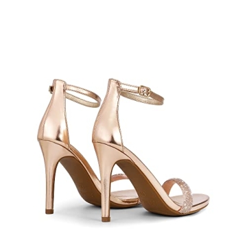 DREAM PAIRS Women's Stiletto Heeled Sandals in Champagne