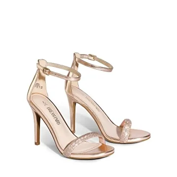 DREAM PAIRS Women's Stiletto Heeled Sandals in Champagne