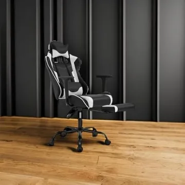 BestOffice Ergonomic Gaming Chair with Footrest - Comfort & Style