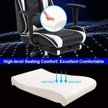 BestOffice Ergonomic Gaming Chair with Footrest - Comfort & Style
