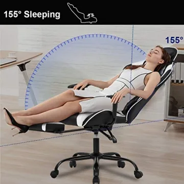 BestOffice Ergonomic Gaming Chair with Footrest - Comfort & Style