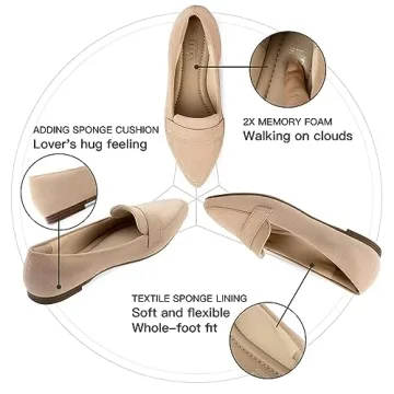 MUSSHOE Women's Elegant Flats for Comfort and Style