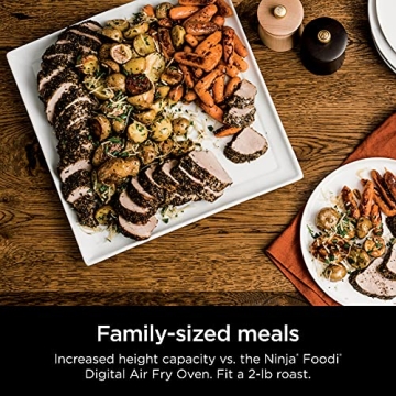 Ninja, Toaster Oven, Air Fryer, Thermometer, Toaster Oven Air Fryer Combo, Stainless Steel, Quick meals, Fries, Frozen Food, Air Fry, Dehydrate, Reheat, 13-in-1,Less Oil, Flip Away Oven, Foodi, SP351