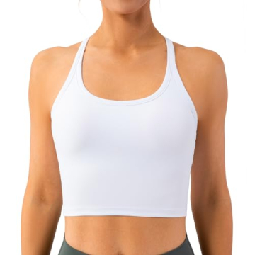Lavento Women's Longline Sports Bra with Built-in Bra