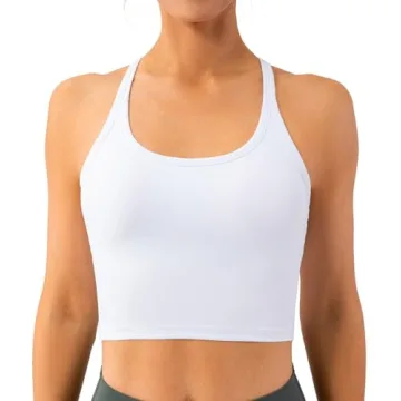 Lavento Women's Longline Sports Bra with Built-in Bra