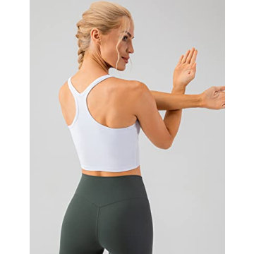 Lavento Women's Longline Sports Bra with Built-in Bra