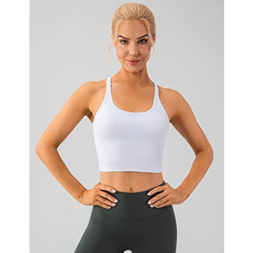 Lavento Women's Longline Sports Bra with Built-in Bra